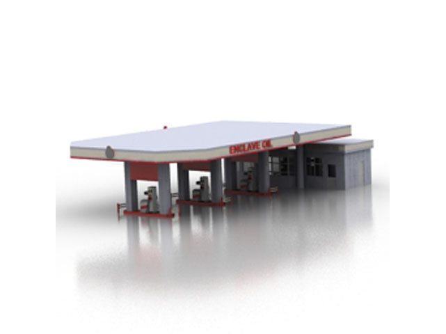 Free Gas station N 3D model For Architecture 3Ds Max Model Download